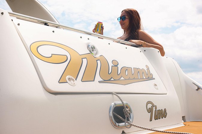 45 Ft Private Yacht Rental in Miami - Swimming, floating, and taking it easy