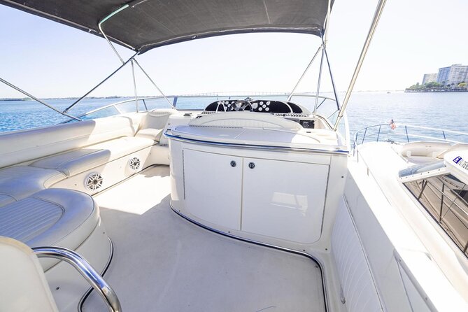 50ft Miller Blue | Miami Yacht Rental | 3 to 6 Hours | 13 Ppl - Seeing Miami Beach Marina and its yachts