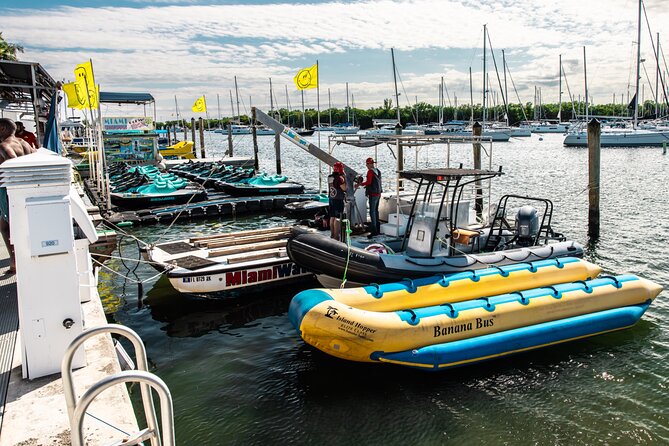 Banana Boat Tubing Ride with Miami Watersports - Adding parasailing, jet skis, or other activities