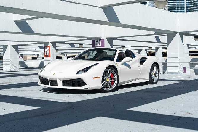 Ferrari 488 Spider - Supercar Driving Experience Tour in Miami, FL - Taking the wheel on Collins Avenue