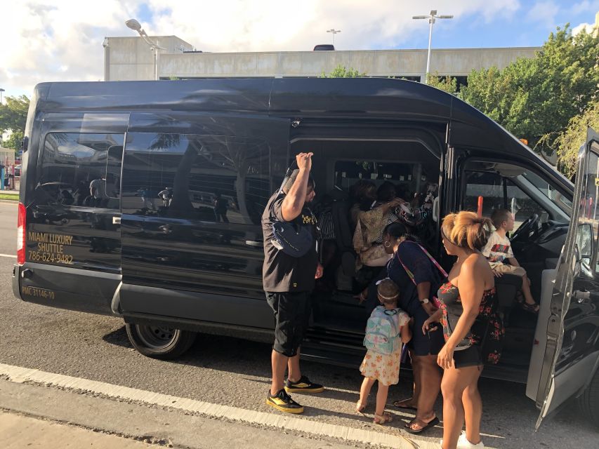 Ft. Lauderdale Airport Shuttle to Miami Port/Hotel Van14pax - What the $235 group price really means