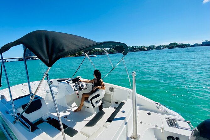 Fun Boat Rental with Captain in Miami Beach - up to 6 people - Stop 2: Miami Beach from the water