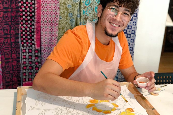 Make and Paint a Malaysian Batik Scarf in Aventura, Florida - Learning the tjanting tool and wax technique