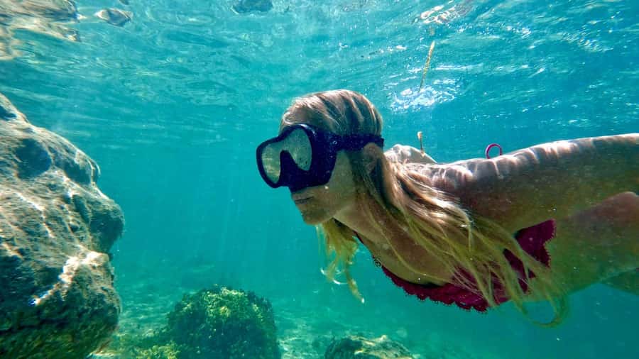 Mermaid Snorkel and Video Shoot - West Palm Beach - Getting oriented at Phil Foster Beach Park