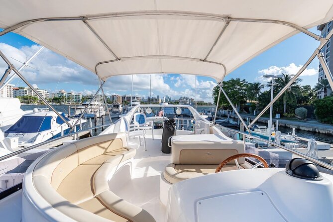 Miami 2 Hours Private Yacht Tour for 13 ppl on a 50 ft Yacht - The yacht setup: practical comforts, not a full-service charter