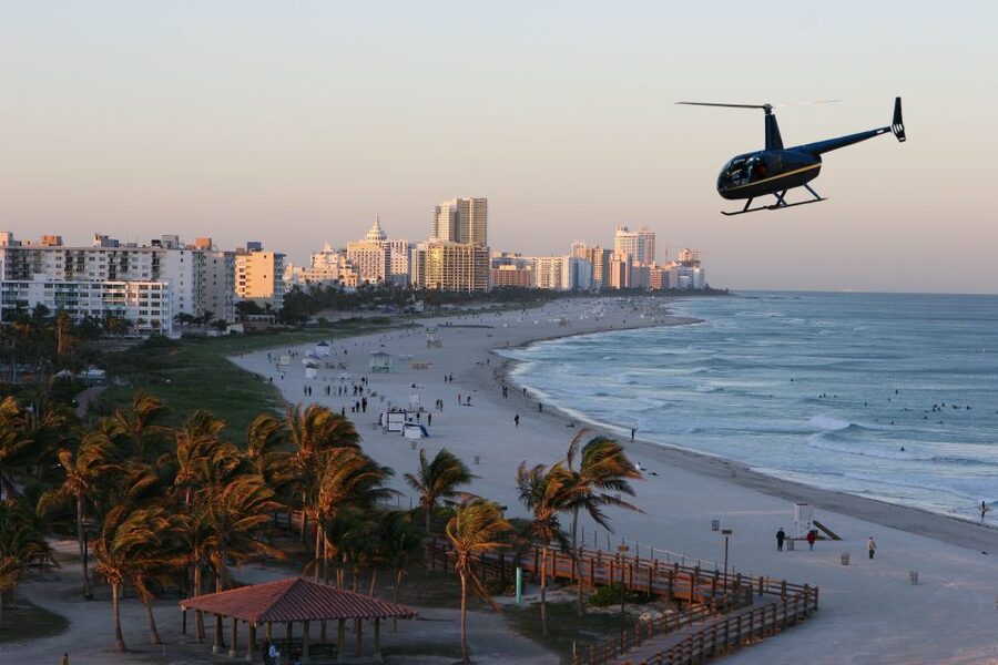 Miami: 30-Minute Helicopter Tour - Beach, Downtown & Islands - South Beach arrives as a wide aerial panorama