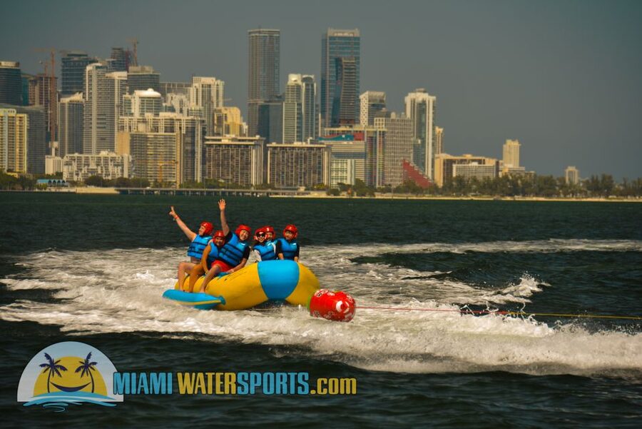 Miami: Banana Boat Ride - The six-seat setup and where to sit