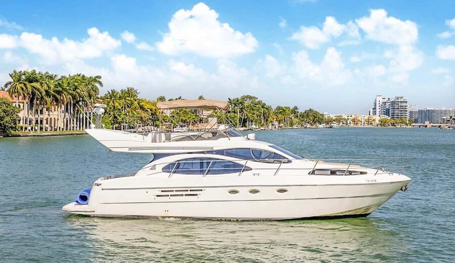 Miami Beach: 48 Foot Private Yacht Rental - Miami Beach, waterfront homes, and skyline views