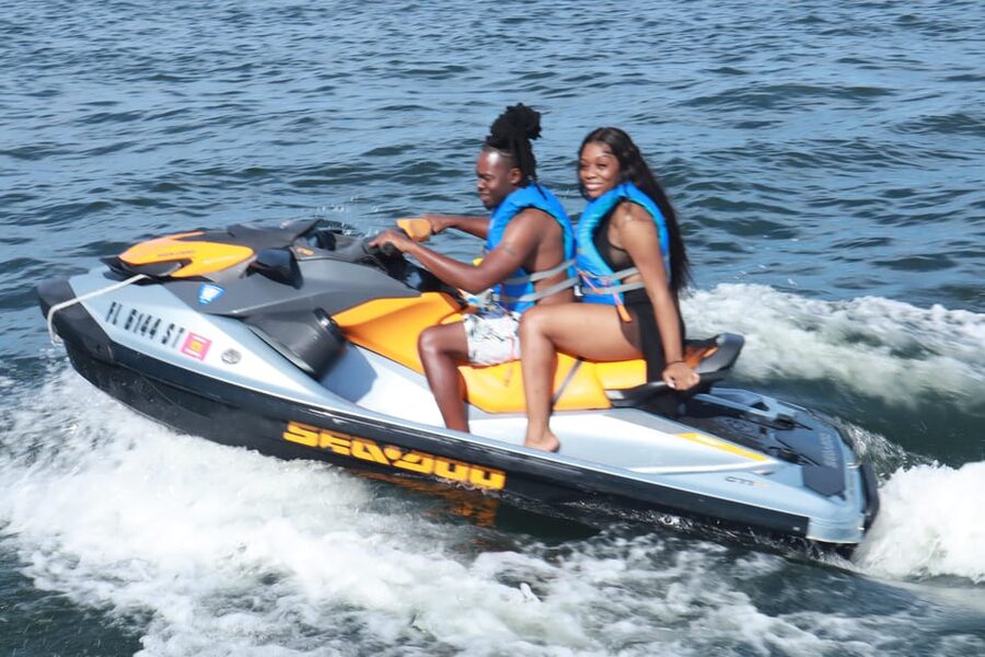Miami Beach: Boat Ride and Jet Ski Rental - The jet ski platform and safety briefing