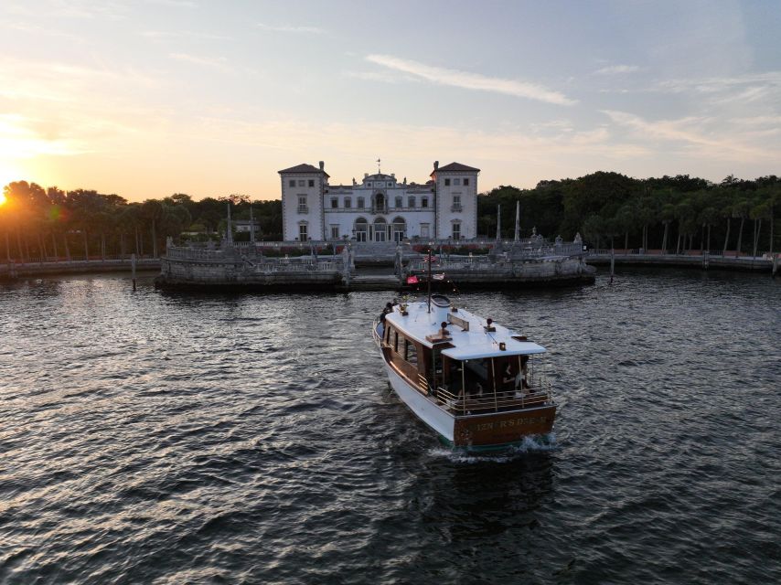Miami Beach: Vizcaya Sunset Cruise Includes Food and Drink - Starting at Miami Beach Marina