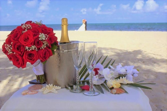 MIAMI Beach Wedding or Vow Renewal Ceremony - Fifty photos and a rose bouquet