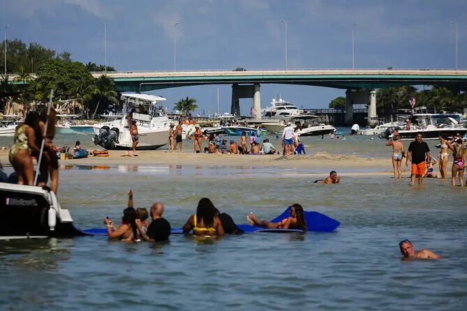 Miami Biscayne Bay Boat Tour with Sandbar Experience. - Fruit, cold drinks, and time in the shade