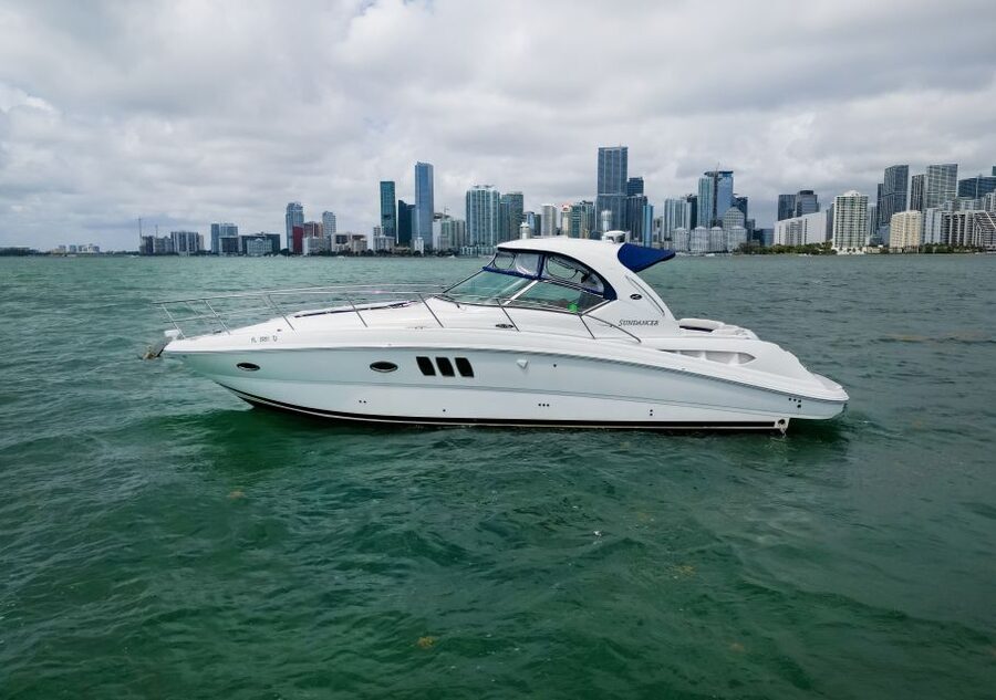 Miami: BYOB Private Yacht Cruise Play Your Own Music - Passing the port and the cruise ships