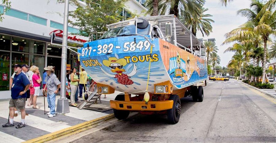 Miami: Duck Tour of Miami and South Beach - The splash into Biscayne Bay