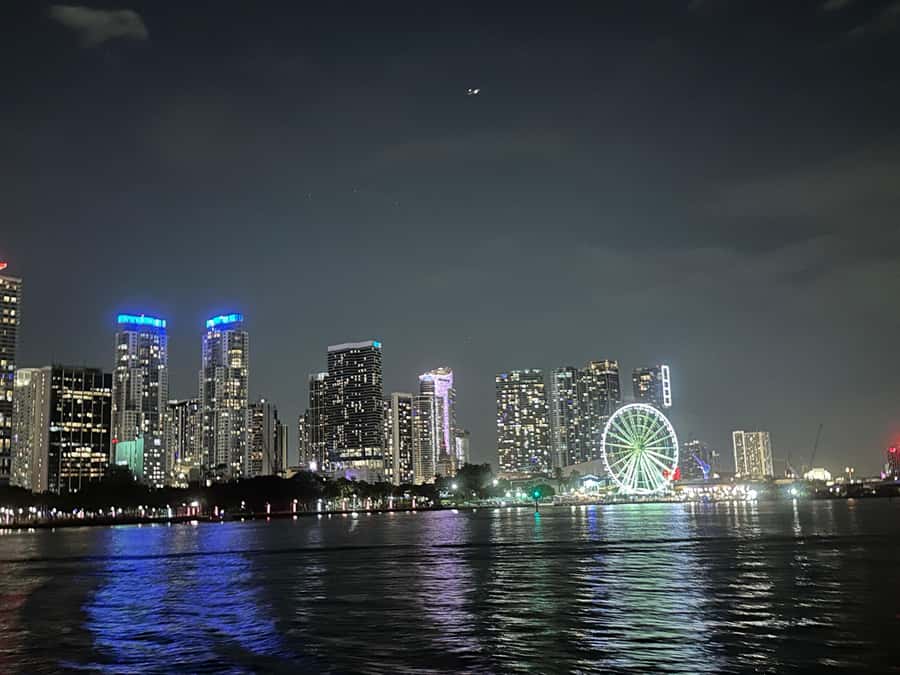 Miami Evening Boat Past Millionaire Homes on Water Taxi - The first stretch: Miami’s skyline and Brickell