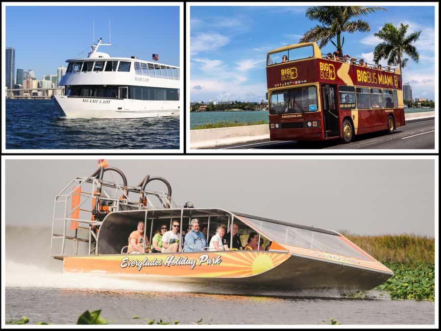 Miami: Everglades Experience, Bay Cruise & Open-Top Bus Tour - The Everglades ride and the alligator show