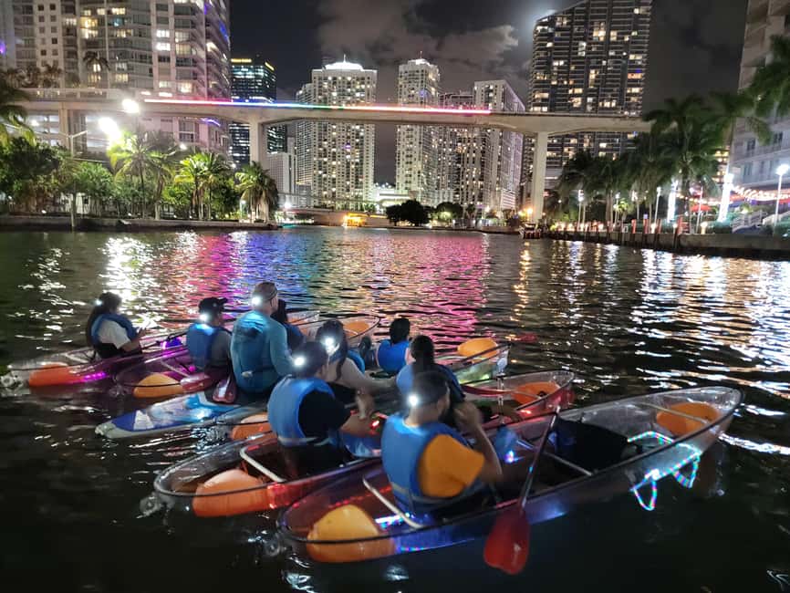 Miami: Guided LED-Lit Kayak Night Tour - Key points at a glance