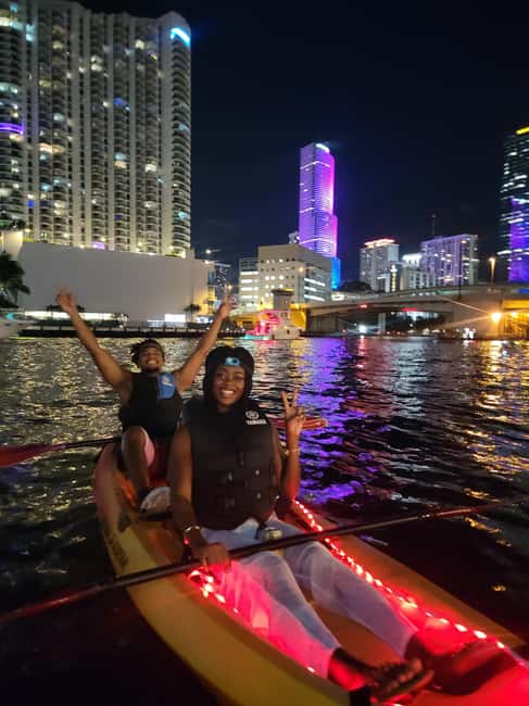 Miami: Guided LED-Lit Kayak Night Tour - Choosing between a kayak and paddle board