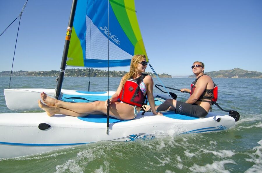 Miami: Hobie Cat Sailing - What sailing the bay feels like