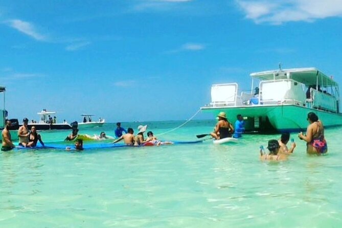 Miami: Party Boat Sandbar Island & Toys - Millionaire homes, yachts, and the Downtown Miami view