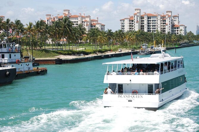 Miami Premium Tour with Cruise Port Pick-up & Airport Drop-off - The Island Queen cruise on Biscayne Bay