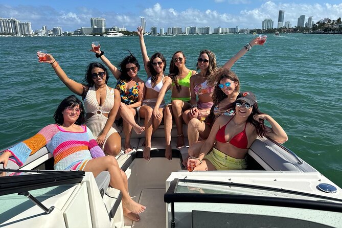 Miami Private Boat Rental with Champagne, Sandbars & Floating Mat - The sandbar stop and floating mat