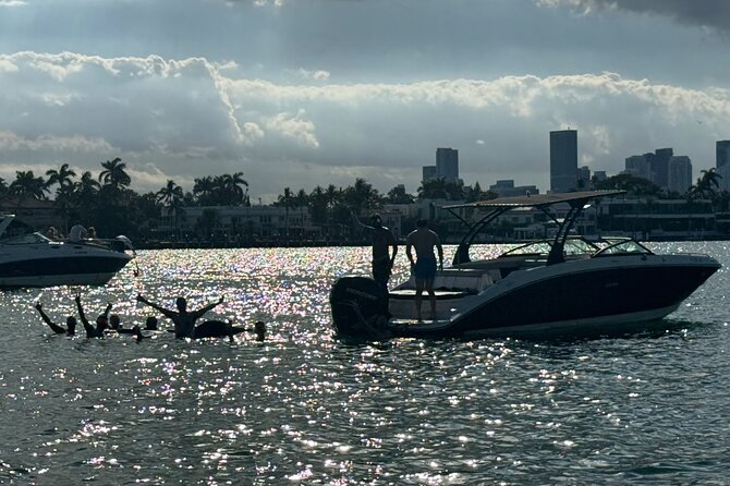 Miami Private Boat Rental with Champagne, Sandbars & Floating Mat - Champagne, water, and the practical comforts