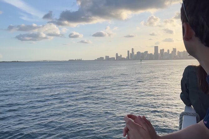 Miami Skyline Sunset Cruise with The Mojito Bar On board - The sunset view, with a weather warning