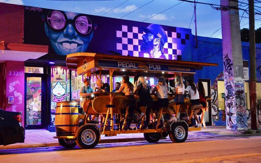 Pedal Pub Miami: Art District Party Bike Pub Crawl - First 25-minute break: drinks and a change of pace