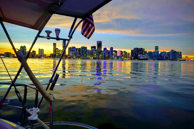Private Sailing on the Miami Bay - Biscayne Bay - The Rickenbacker Bridge leads into Miami’s city views