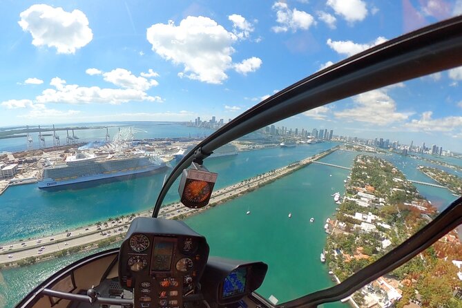 Romantic Miami Helicopter Tour with Champagne - The Port of Miami and the Coastal View