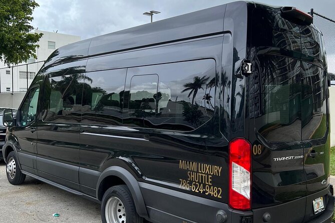 VAN Mia Airport or Hotels to Miami Port or Hotels Up to 14pax - Key points before you book