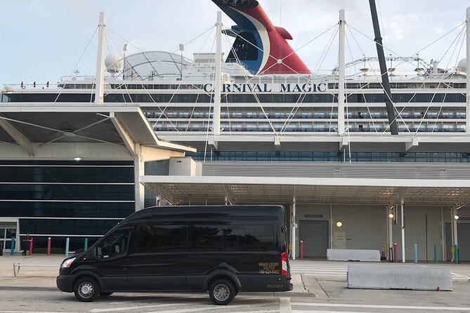 VAN Mia Airport or Hotels to Miami Port or Hotels Up to 14pax - A private ride built around Miami cruise day